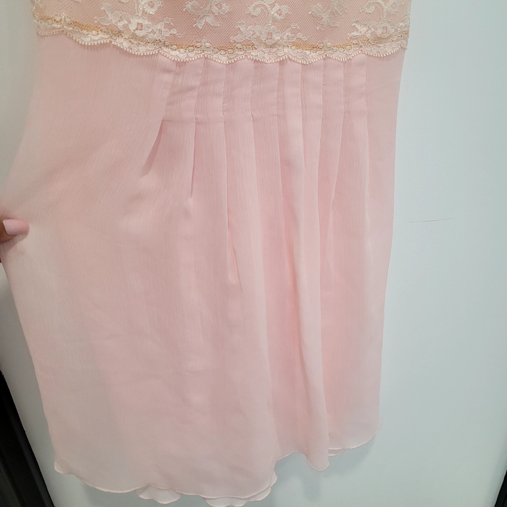 Vintage Victoria's Secret Babydoll Dress M Pink Coquette Lace Nightie Y2K - Picture 9 of 16